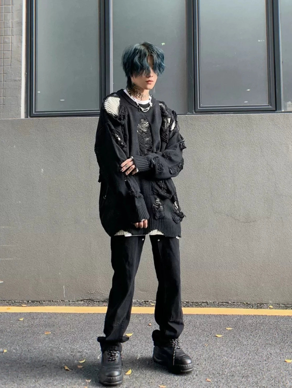 damaged over knit gm15548