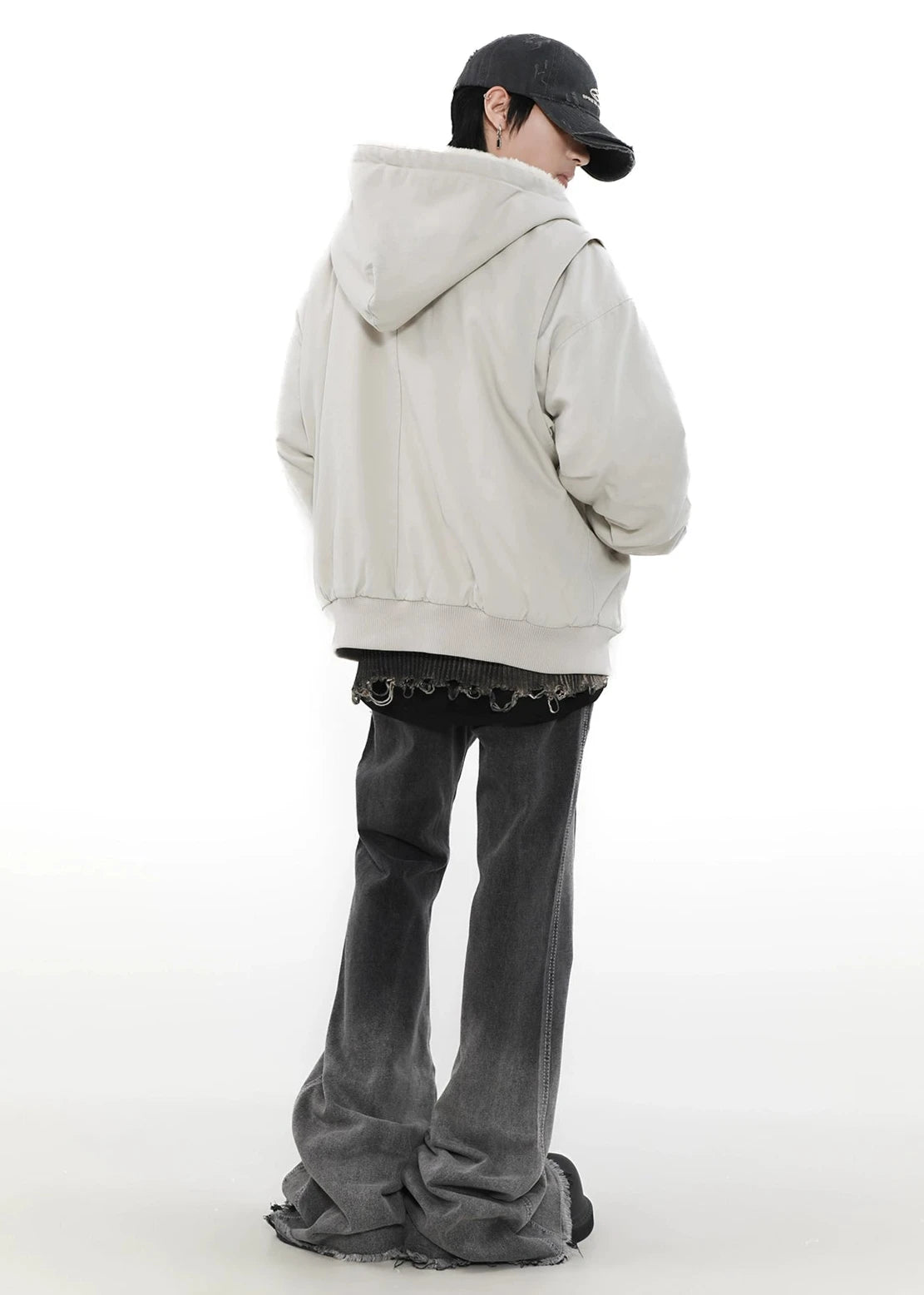 retro hooded work jacket gm16155