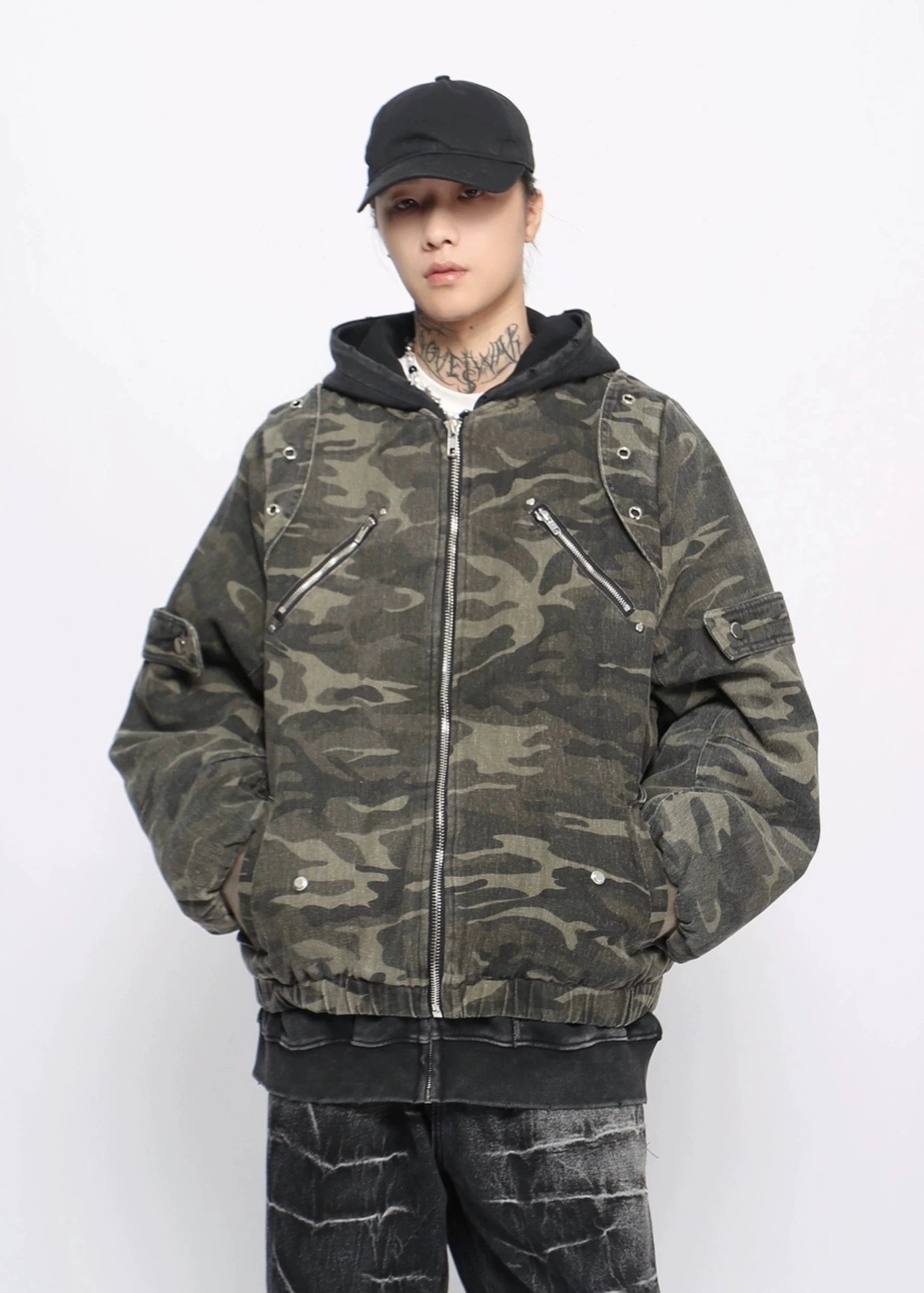 street washed camouflage jacket gm16221