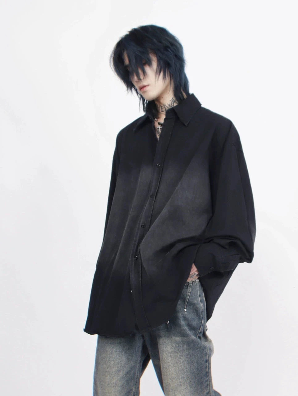 center washed shirt gm15647