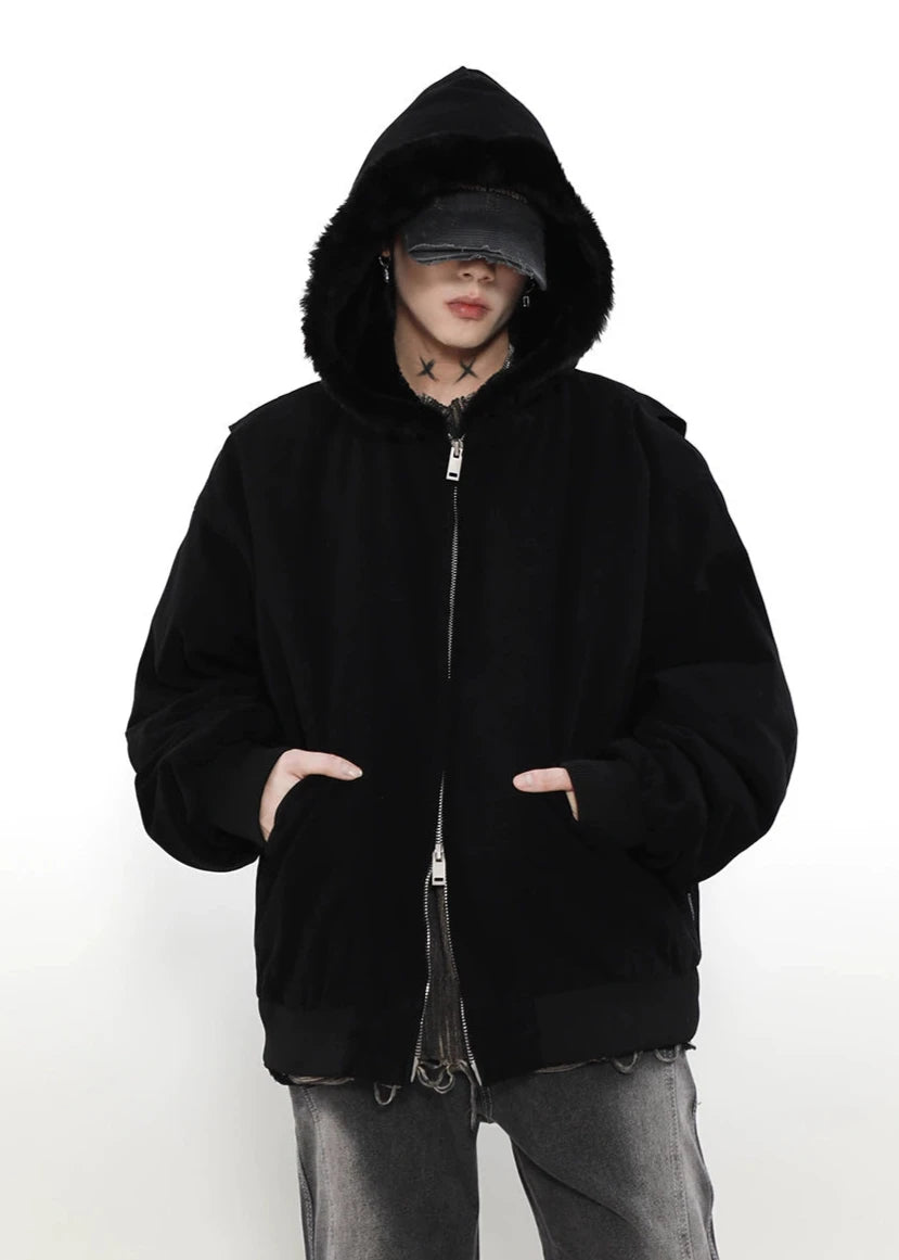 retro hooded work jacket gm16155