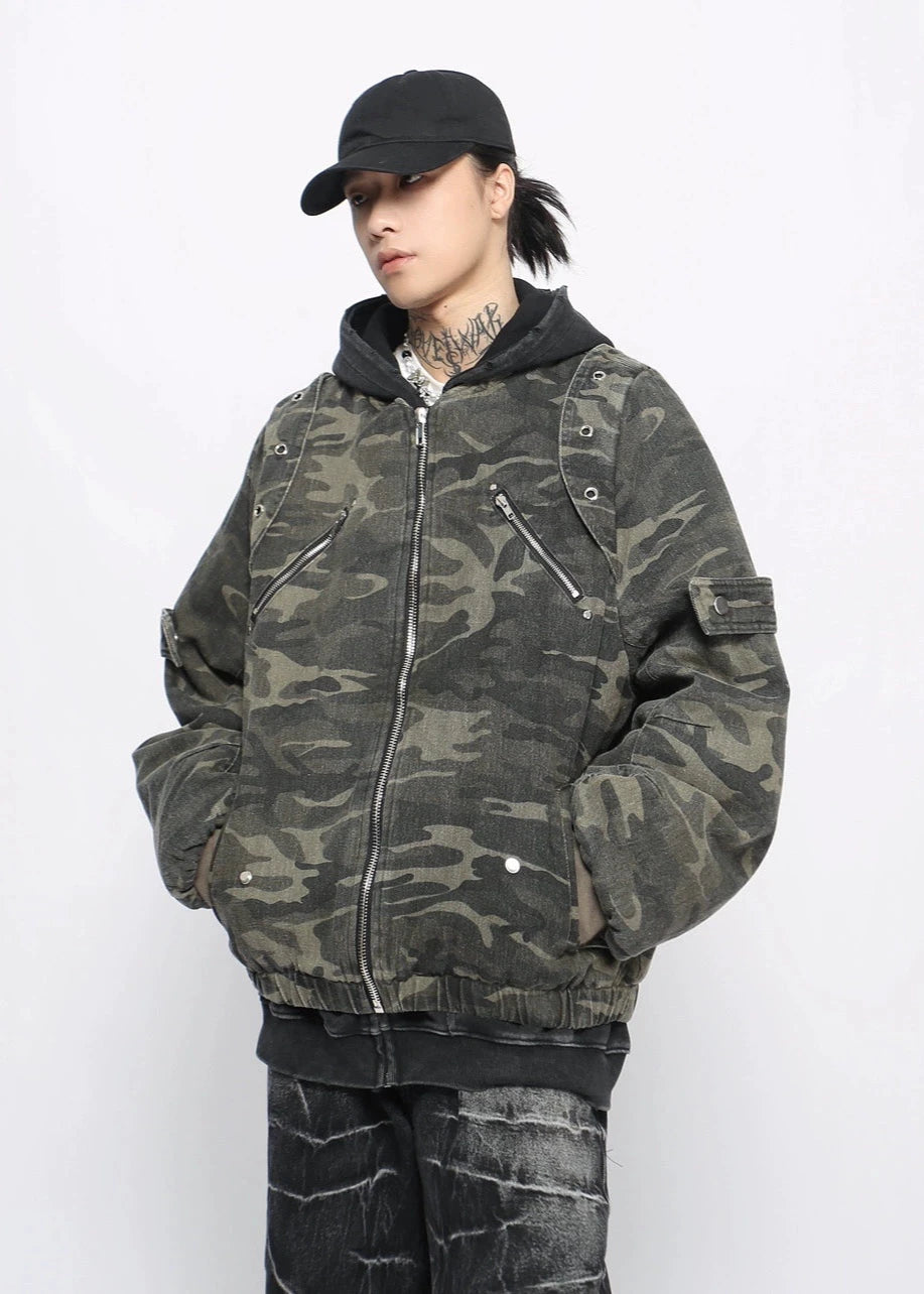 street washed camouflage jacket gm16221