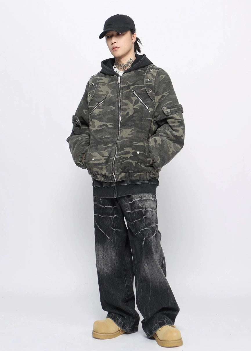 street washed camouflage jacket gm16221