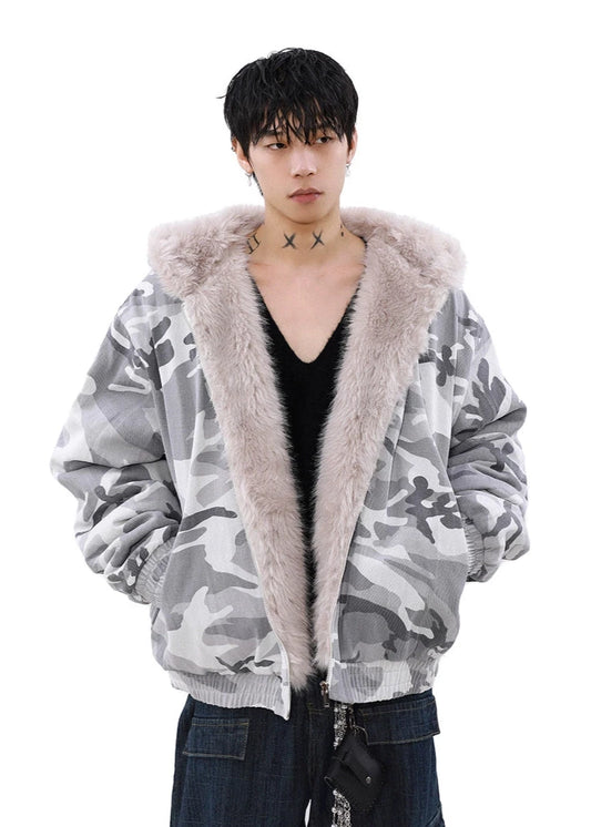 white camouflage down jacket gm16255