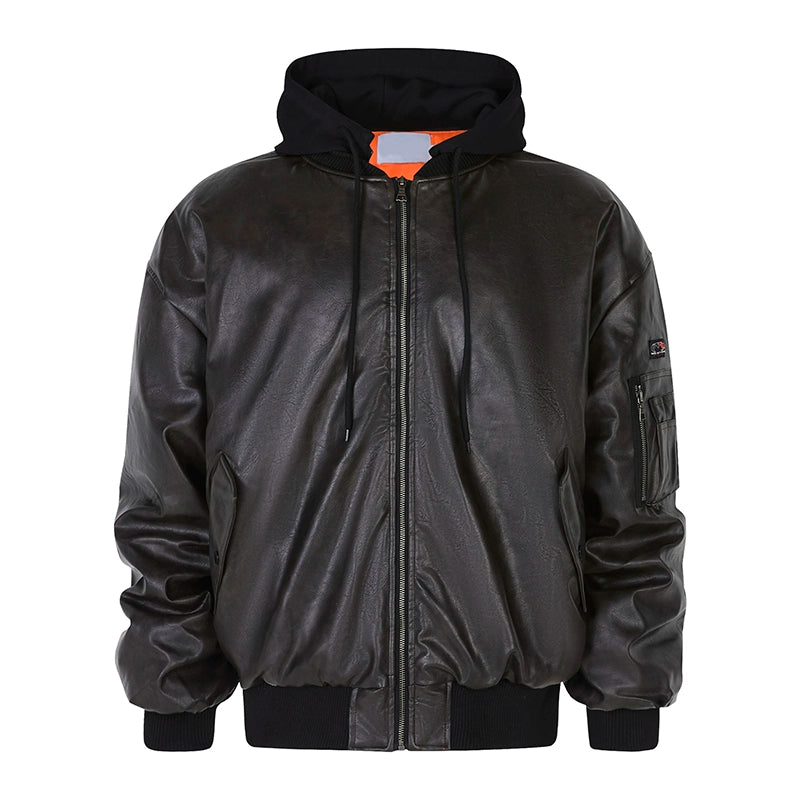 blouson leather loose jacket gm16079