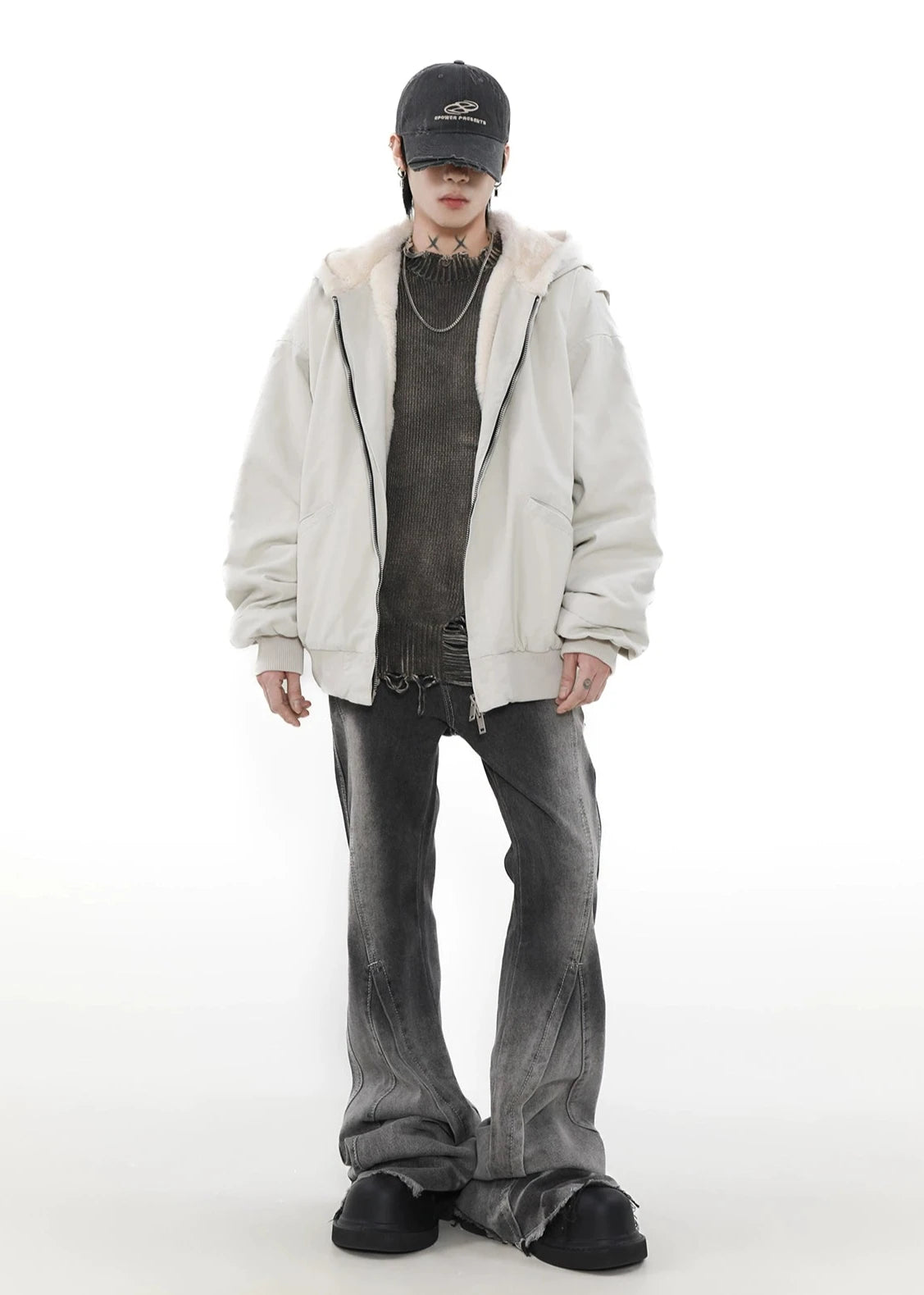 retro hooded work jacket gm16155