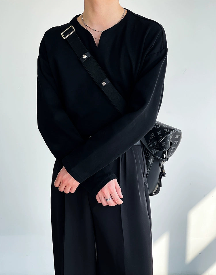 V-neck simple shirt gm15945