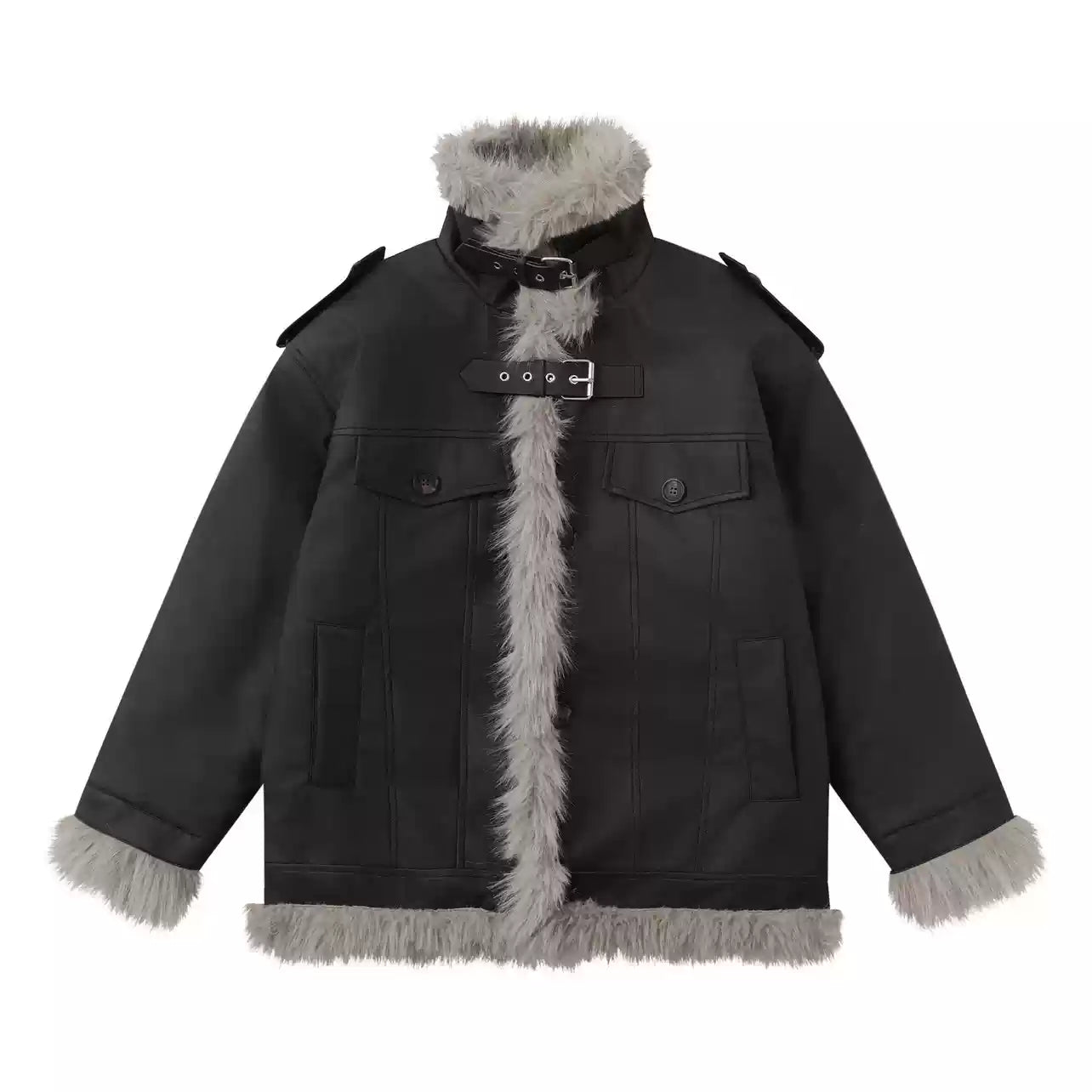 fur leather jacket gm16231