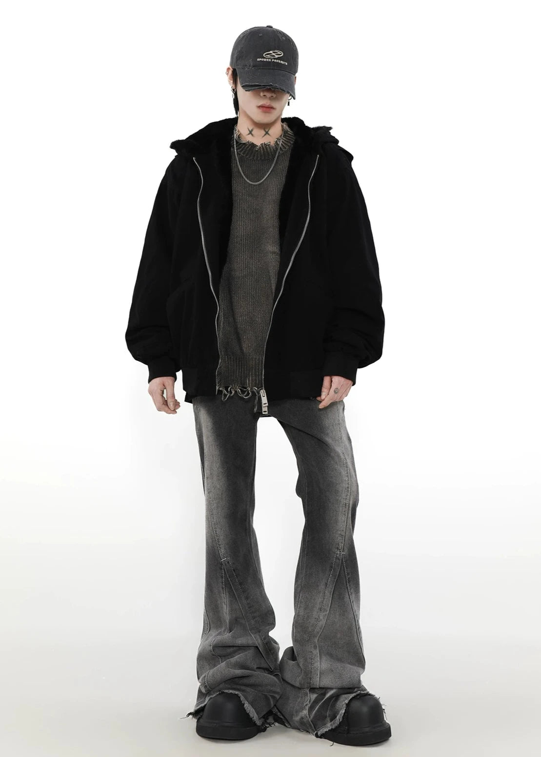 retro hooded work jacket gm16155