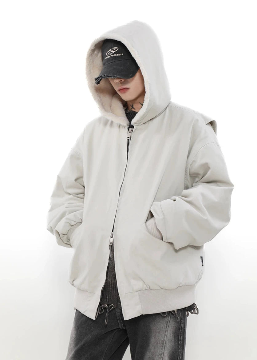 retro hooded work jacket gm16155