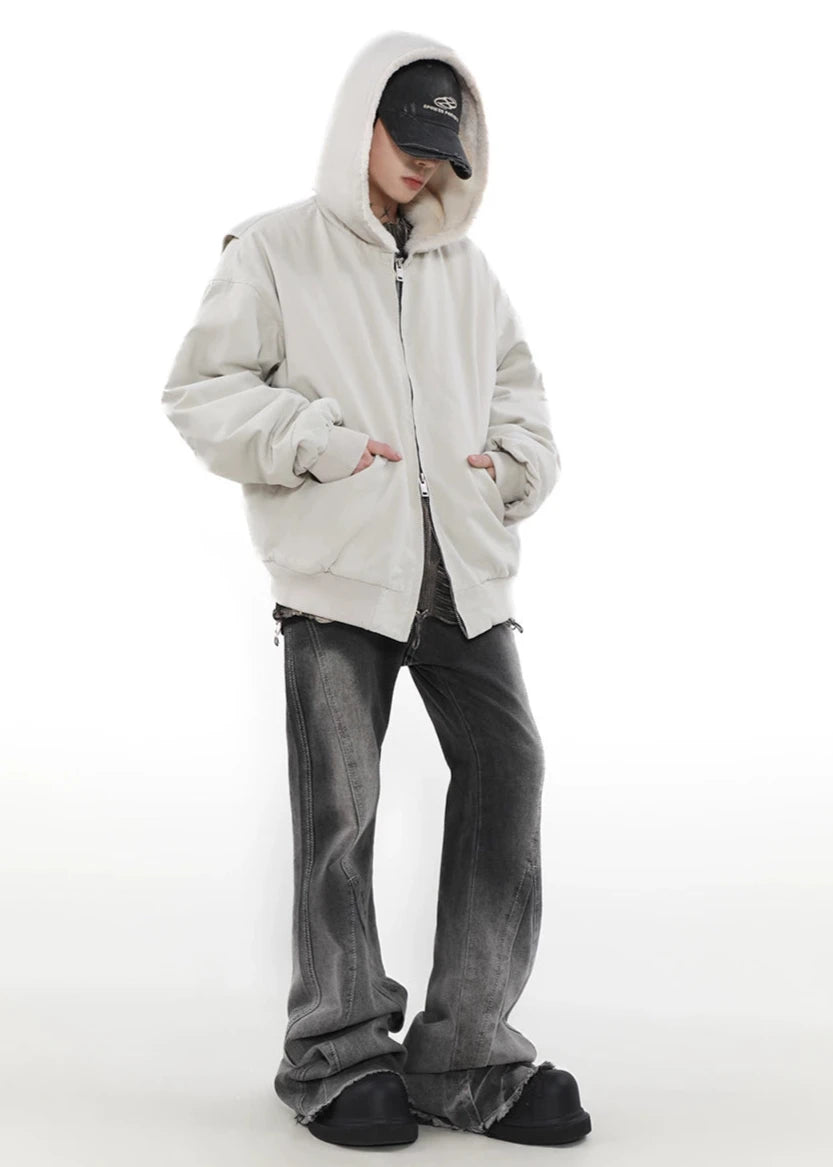 retro hooded work jacket gm16155