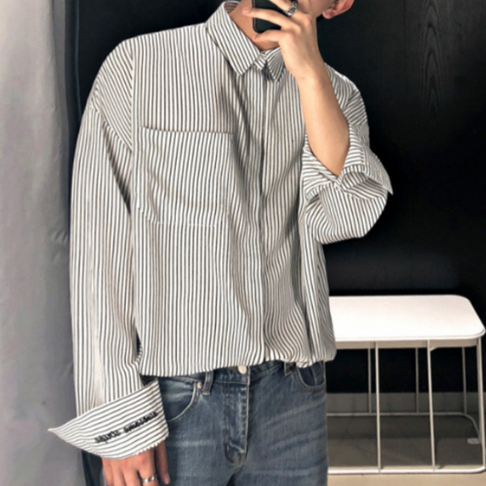 Striped word shirt gm4340