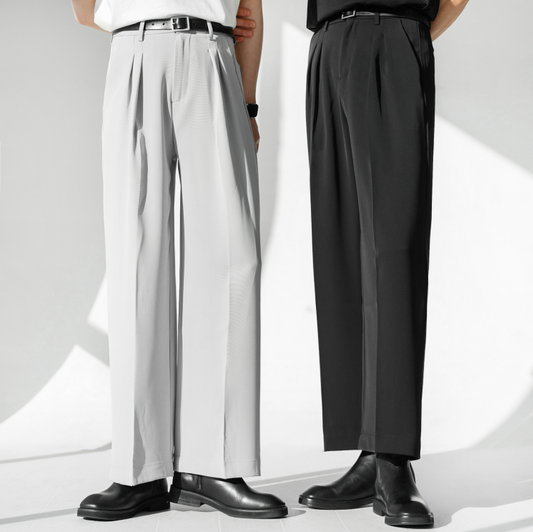 Wide center press slacks gm4384