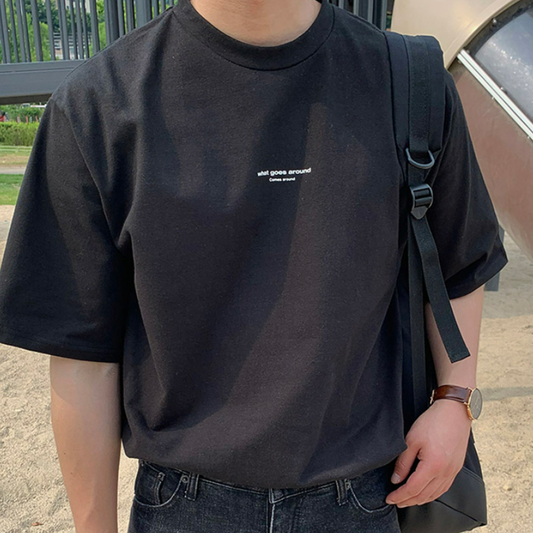 Simple one-point T-shirt gm1958