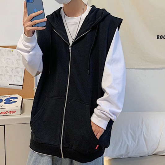 Sleeveless zip hoodie gm11466