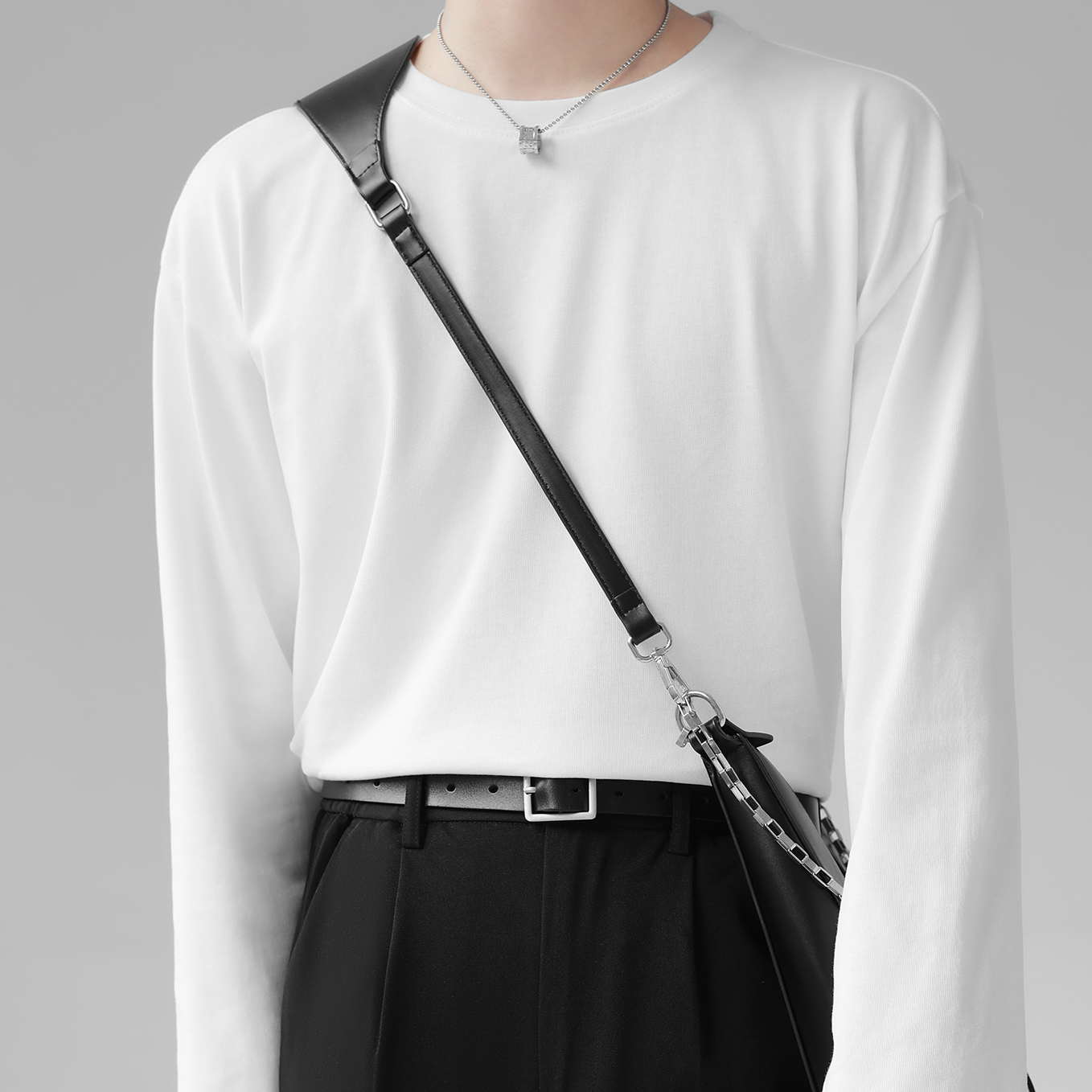 ラウンドネックロングTシャツ gm5113