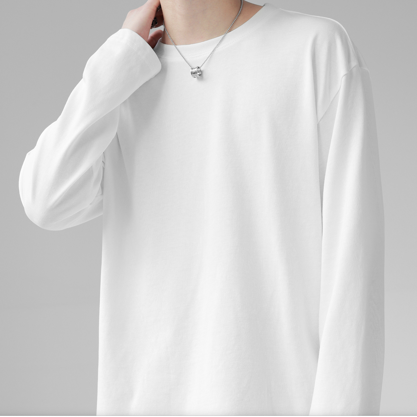 ラウンドネックロングTシャツ gm5113