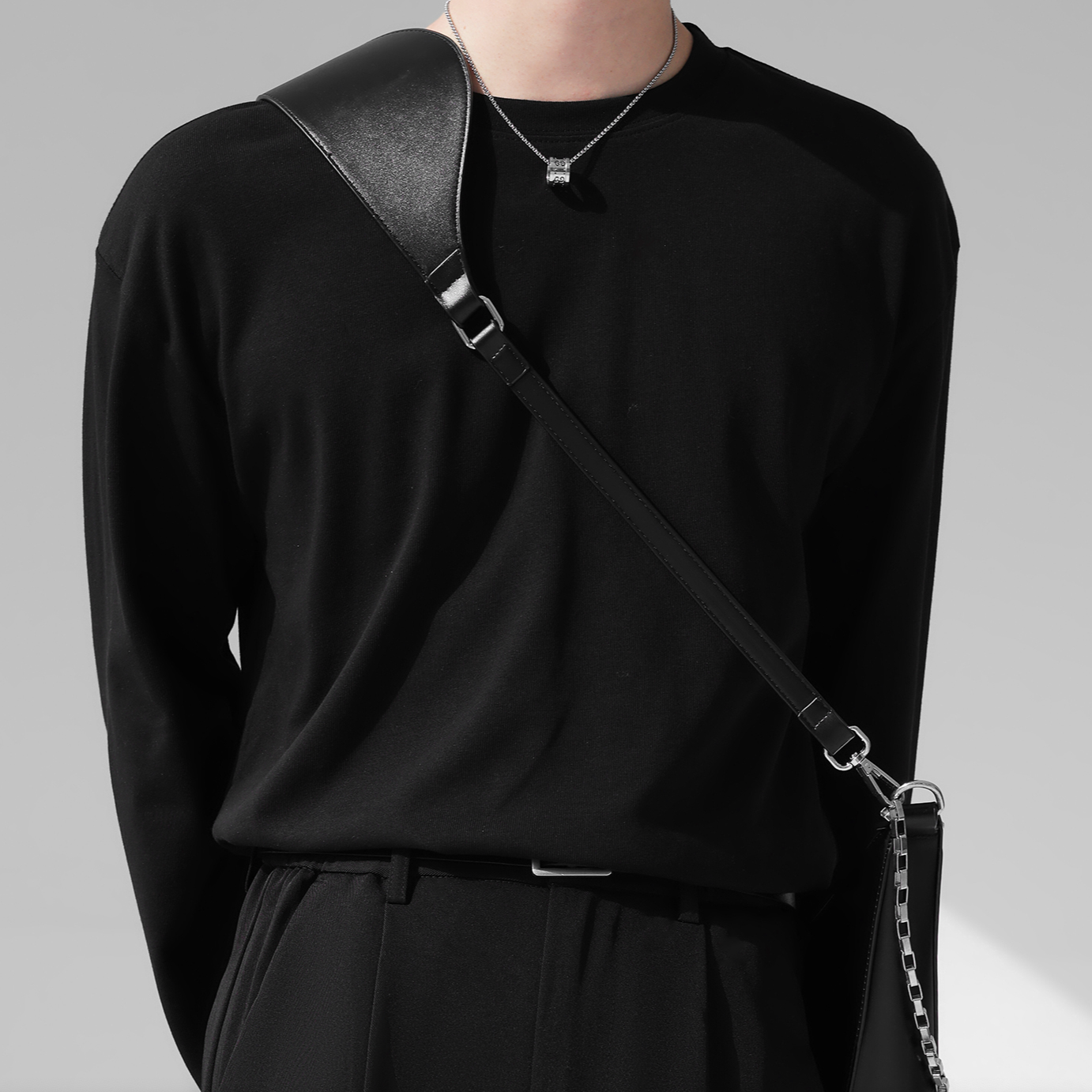 ラウンドネックロングTシャツ gm5113
