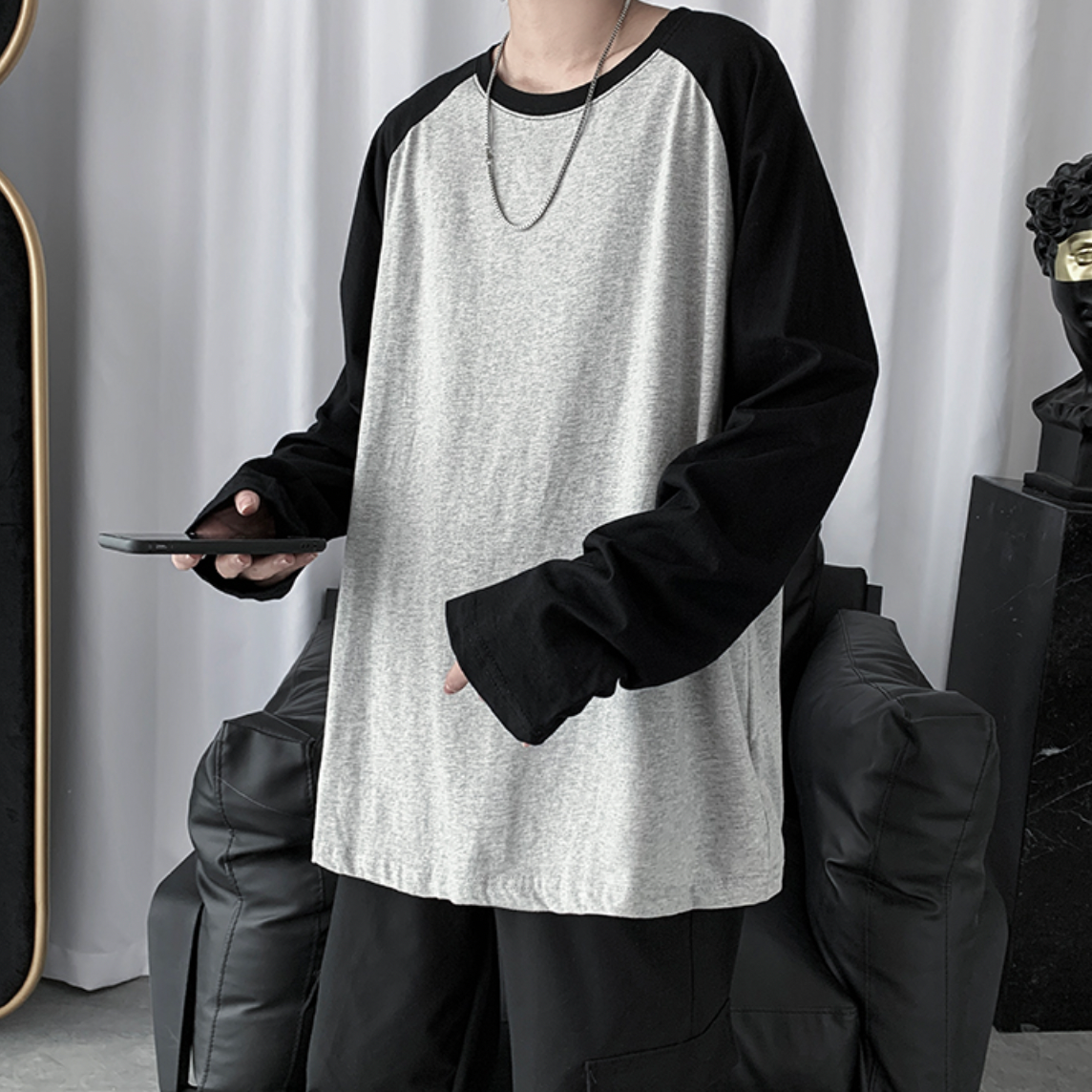 シンプルラグランTシャツ gm4477 | 【gem】韓国メンズ シンプルラグランTシャツ gm4477 | 【gem】韓国メンズ