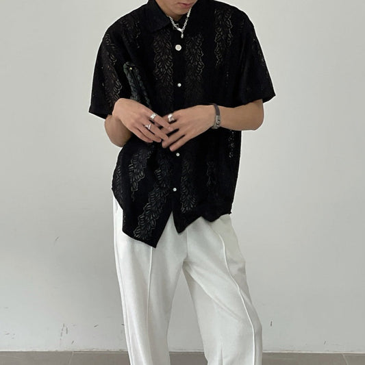 Lace sheer shirt gm2299