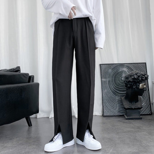 Slit black slacks gm4311