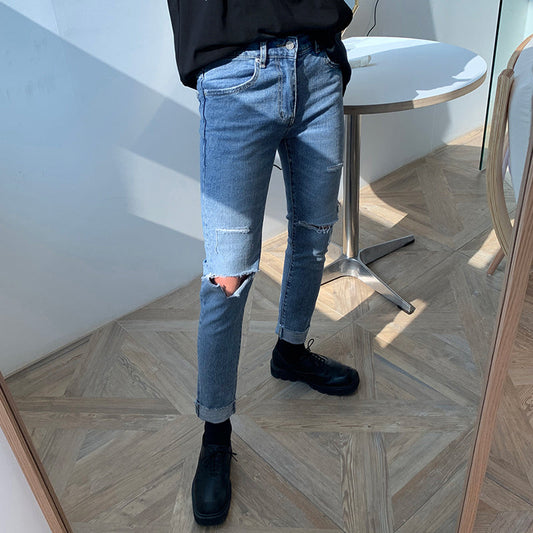 Slim design distressed denim gm5171