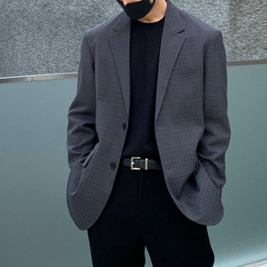 Simple check jacket gm4246