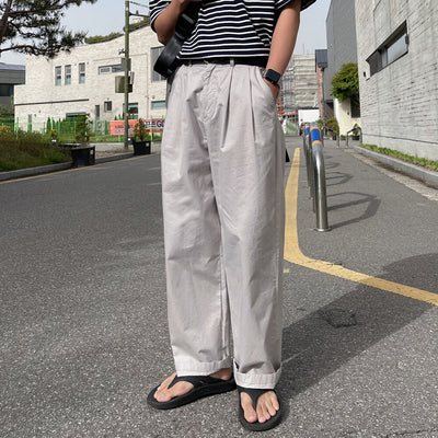 Simple wide street slacks gm3189