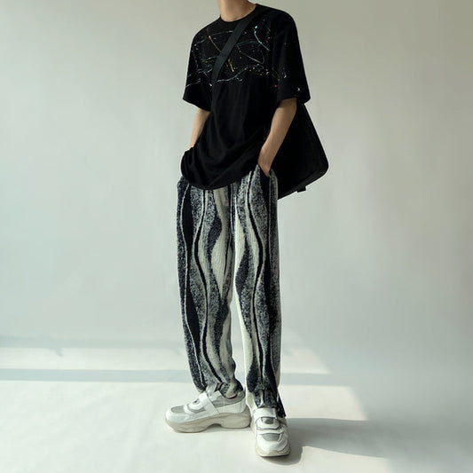 Marble straight casual pants gm3733