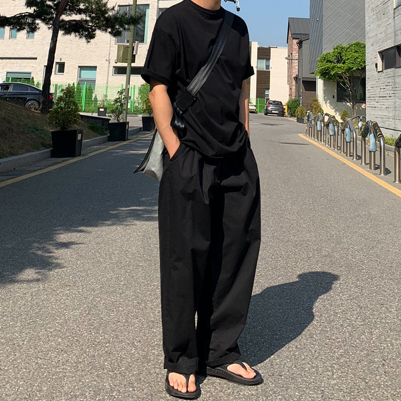 Simple wide street slacks gm3189