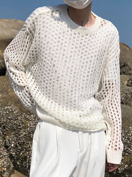 Simple loose mesh top gm2628