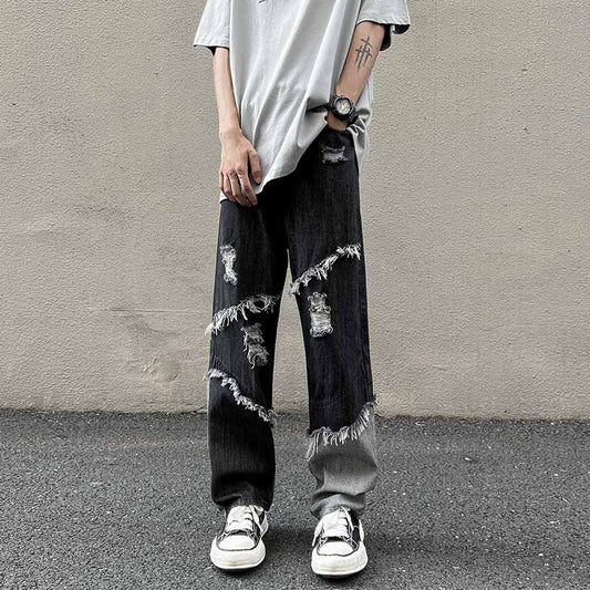 ブラックステッチストレートパンツ gm4424
