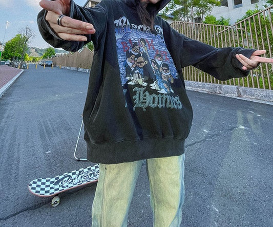 Slang print hoodie gm3529