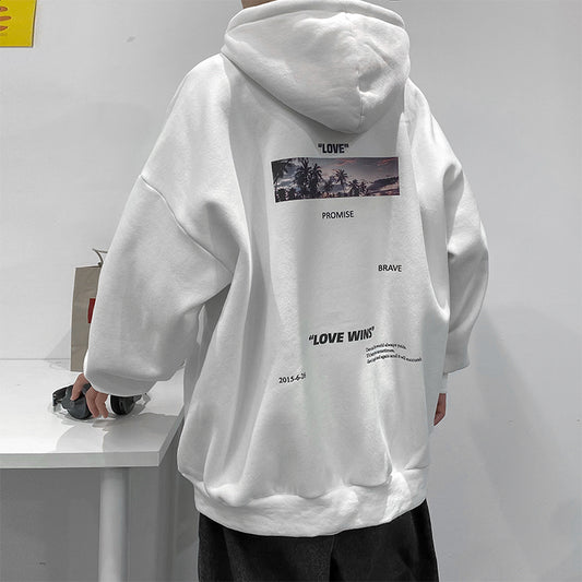 Back print big hoodie gm3064