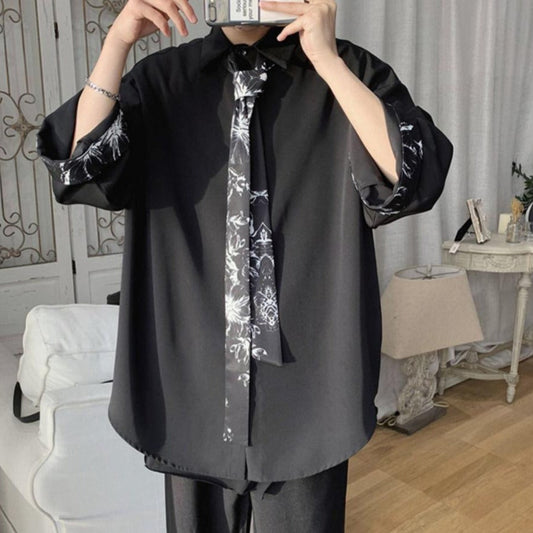 Tie design shirt (7/8 length) gm4482