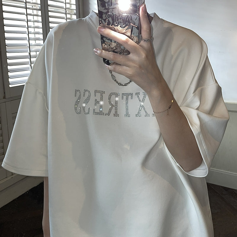 ラインストーンロゴTシャツ gm4293 | 【gem】韓国メンズファッション 