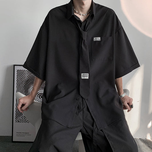 Logo design loose tie shirt gm5199