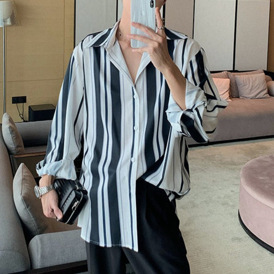 Simple slim striped shirt gm2640