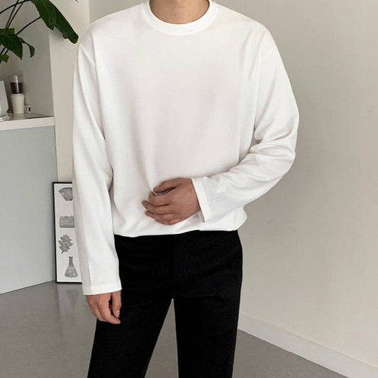 Simple formal long sleeve T-shirt gm4342