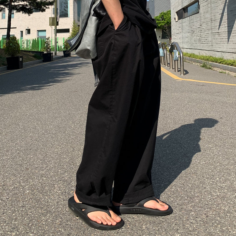 Simple wide street slacks gm3189