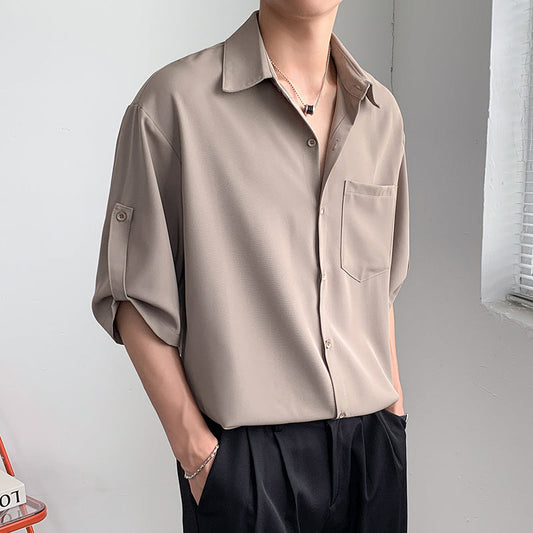 Side half button cool shirt gm5185