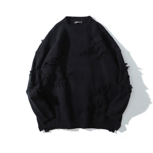 Niche design distressed sweater gm4138