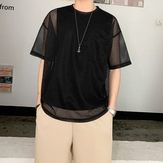 Trendy mesh summer top gm5225