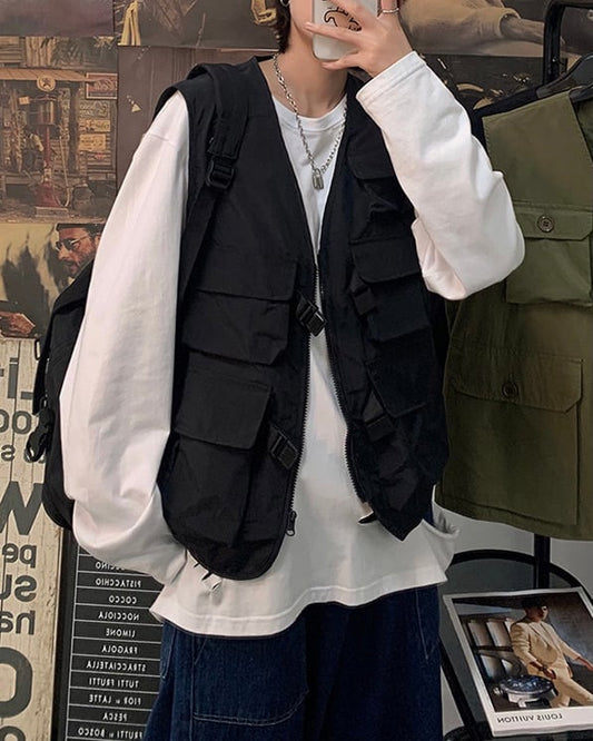 Chest zipper fishing vest gm2209