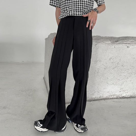 Center pleat wide flare pants gm2633