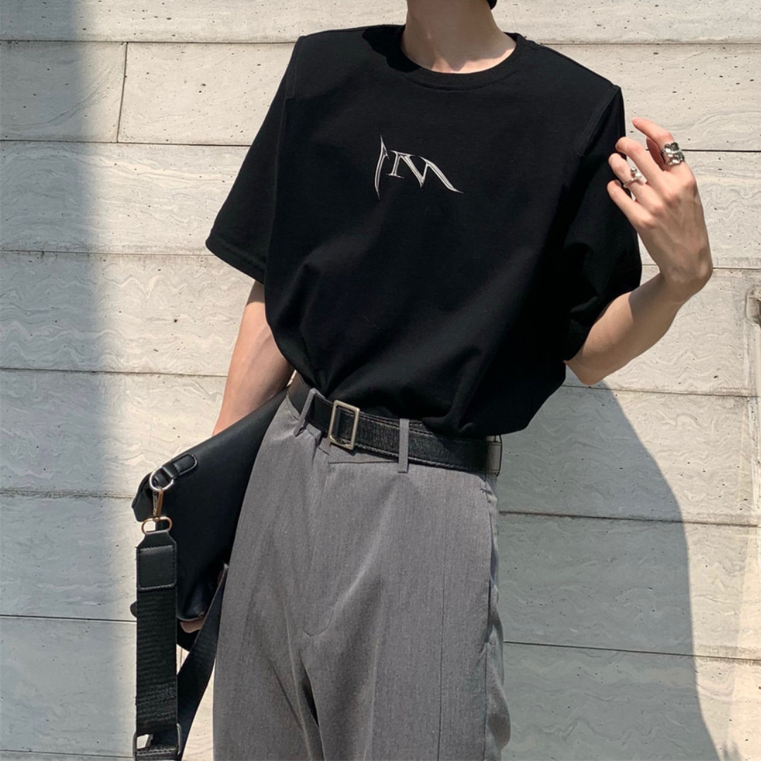 Shoulder pad logo T-shirt gm2575