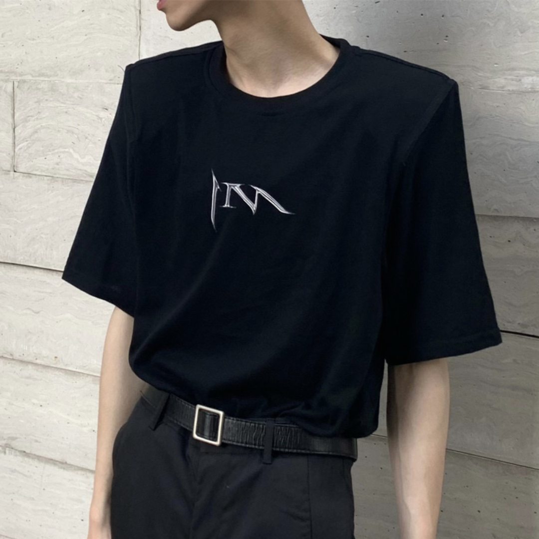Shoulder pad logo T-shirt gm2575