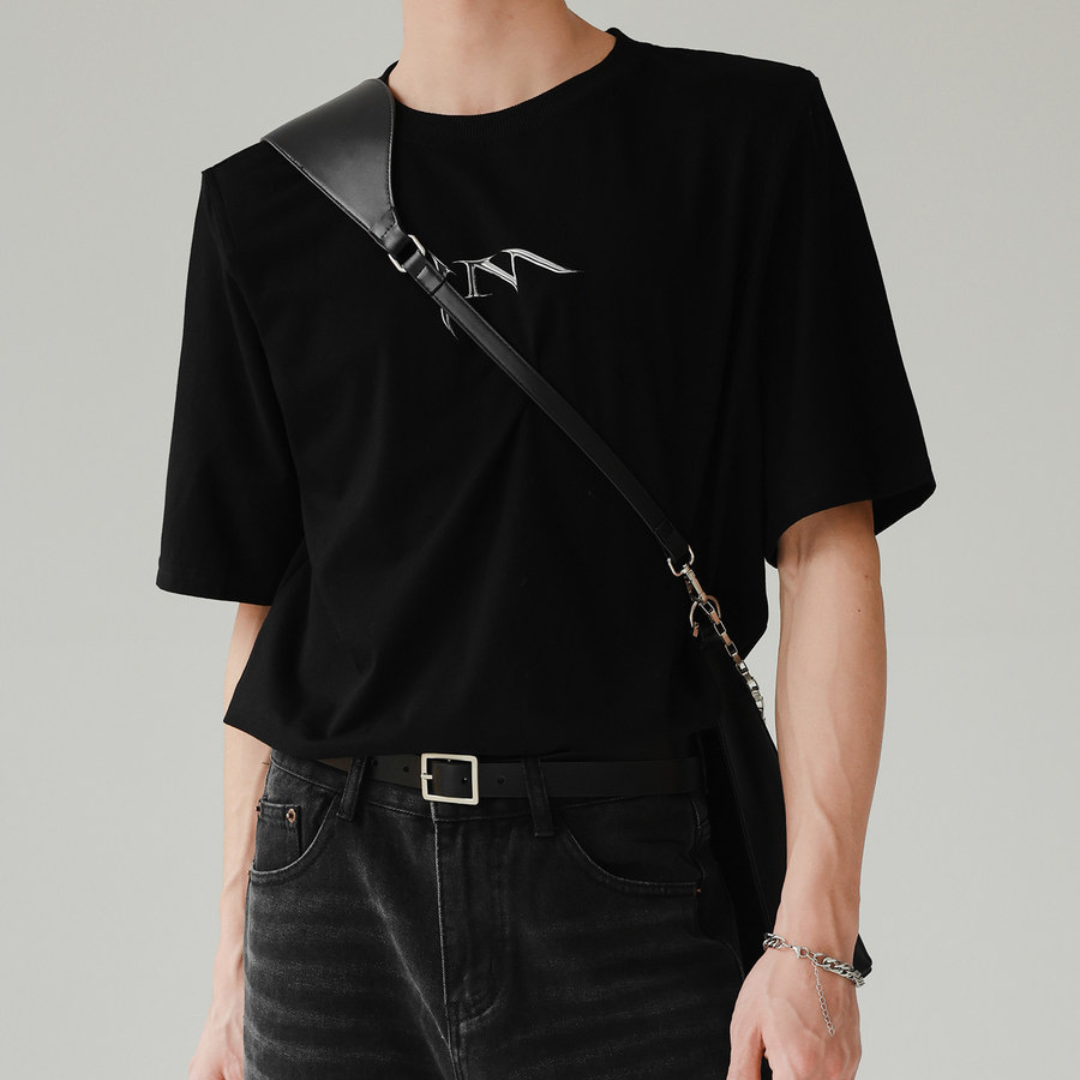 Shoulder pad logo T-shirt gm2575