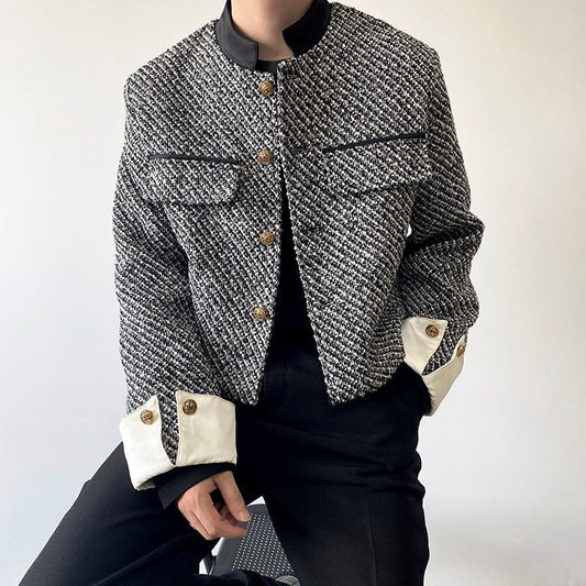 gray tweed jacket gm4236