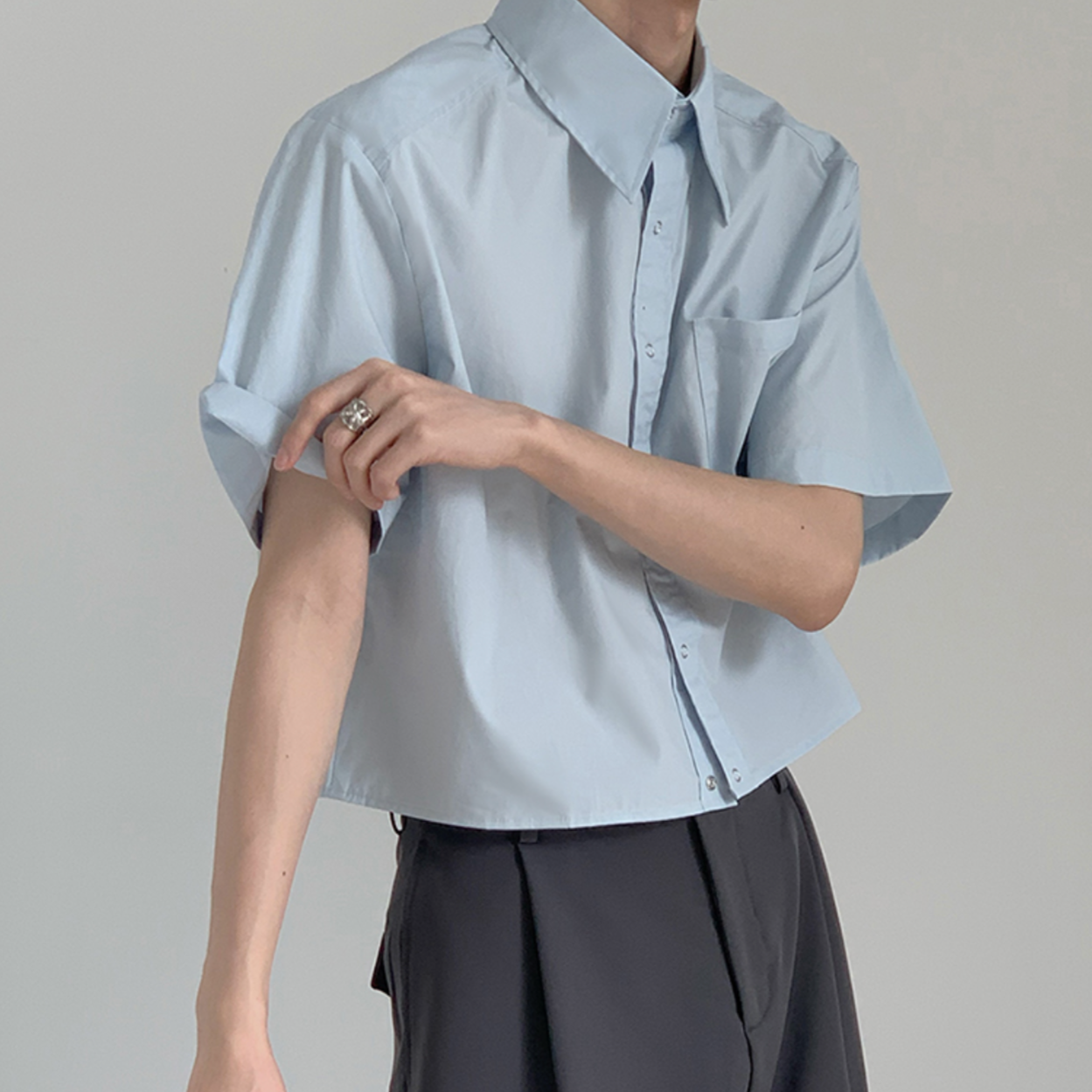 Cool cropped shirt gm5234